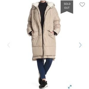 Bagatelle Faux Shearling Long Parka Jacket